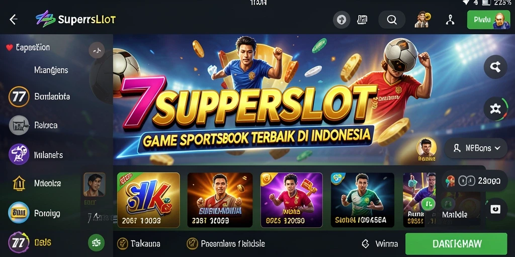 Screenshot gameplay 77SUPERSLOT yang menunjukkan taruhan olahraga secara langsung.