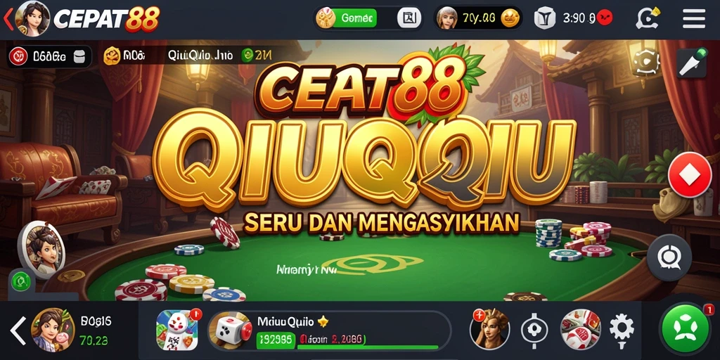 Screenshot gameplay QiuQiu yang menghibur dan interaktif.