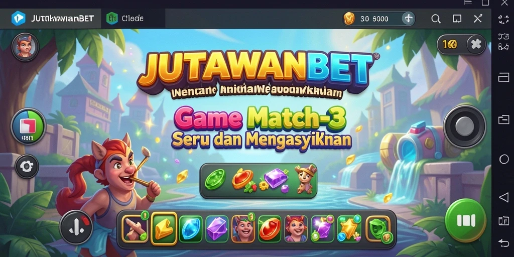Screenshot gameplay JUTAWANBET menampilkan kombinasi objek yang menantang.